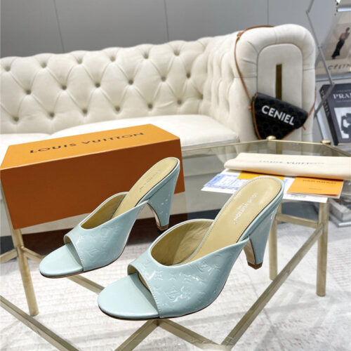High Quality Luxury Louis Vuitton High Heel Popular Small Slippers – Style 18435 product detail
