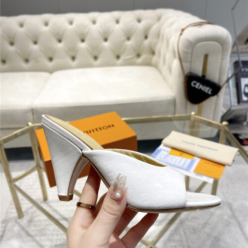 High Quality Luxury Louis Vuitton High Heel Popular Small Slippers – Style 49507 product detail