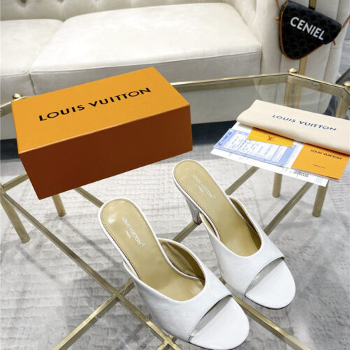 High Quality Luxury Louis Vuitton High Heel Popular Small Slippers – Style 49507