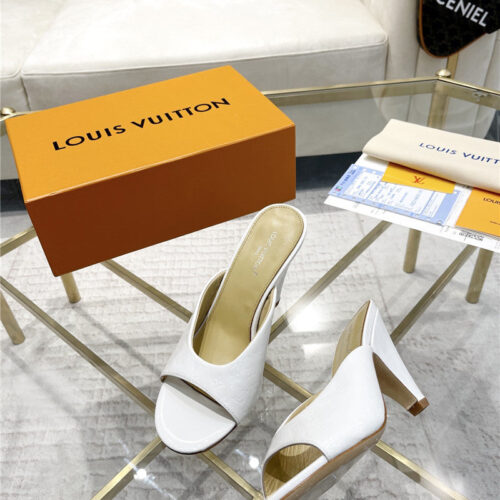 High Quality Luxury Louis Vuitton High Heel Popular Small Slippers – Style 49507 product detail