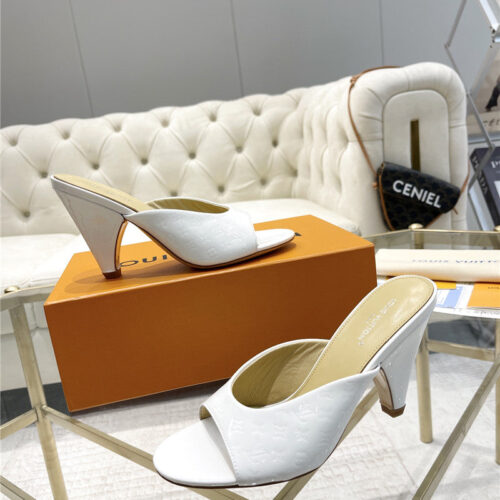 High Quality Luxury Louis Vuitton High Heel Popular Small Slippers – Style 49507 product detail