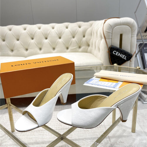 High Quality Luxury Louis Vuitton High Heel Popular Small Slippers – Style 49507 product detail