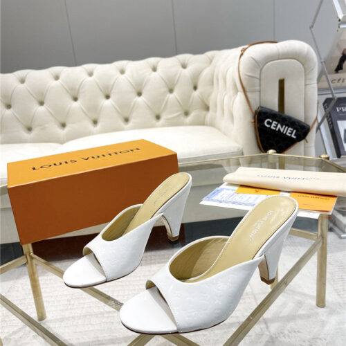 High Quality Luxury Louis Vuitton High Heel Popular Small Slippers – Style 49507 product detail