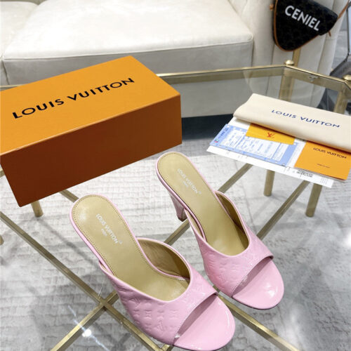 High Quality Luxury Louis Vuitton High Heel Popular Small Slippers
