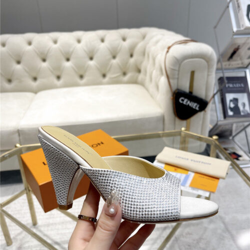 High Quality Luxury Louis Vuitton High Heel Popular Small Slippers – Style 15043 alternate view