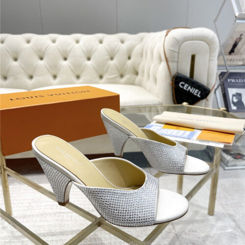 High Quality Luxury Louis Vuitton High Heel Popular Small Slippers – Style 15043 product detail
