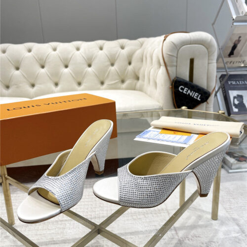 High Quality Luxury Louis Vuitton High Heel Popular Small Slippers – Style 15043 product detail