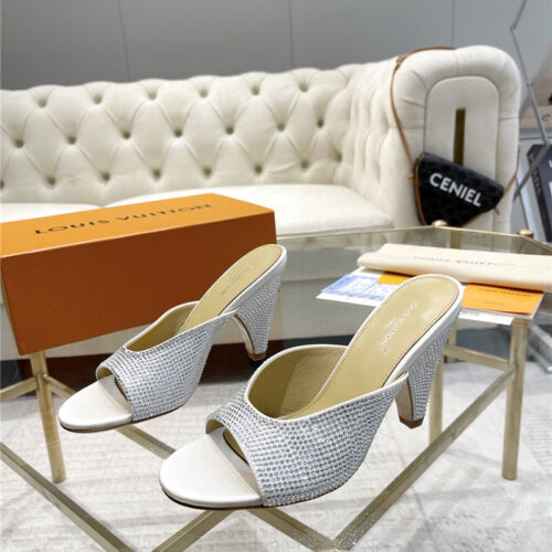 High Quality Luxury Louis Vuitton High Heel Popular Small Slippers – Style 15043 product detail