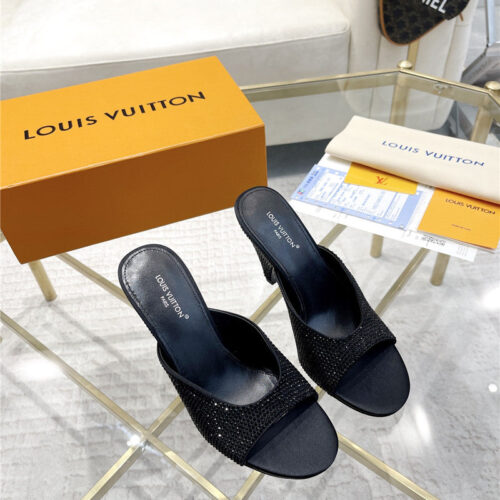High Quality Luxury Louis Vuitton High Heel Popular Small Slippers – Style 13347