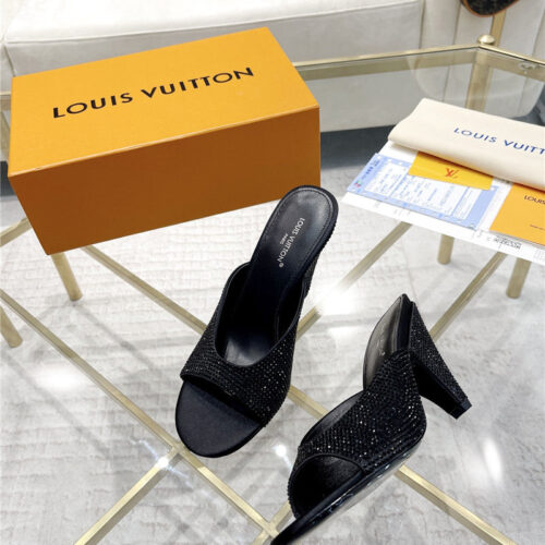 High Quality Luxury Louis Vuitton High Heel Popular Small Slippers – Style 13347 product detail