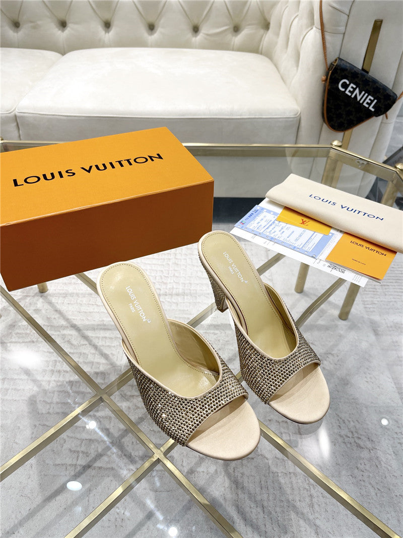 High Quality Luxury Louis Vuitton High Heel Popular Small Slippers – Style 78883