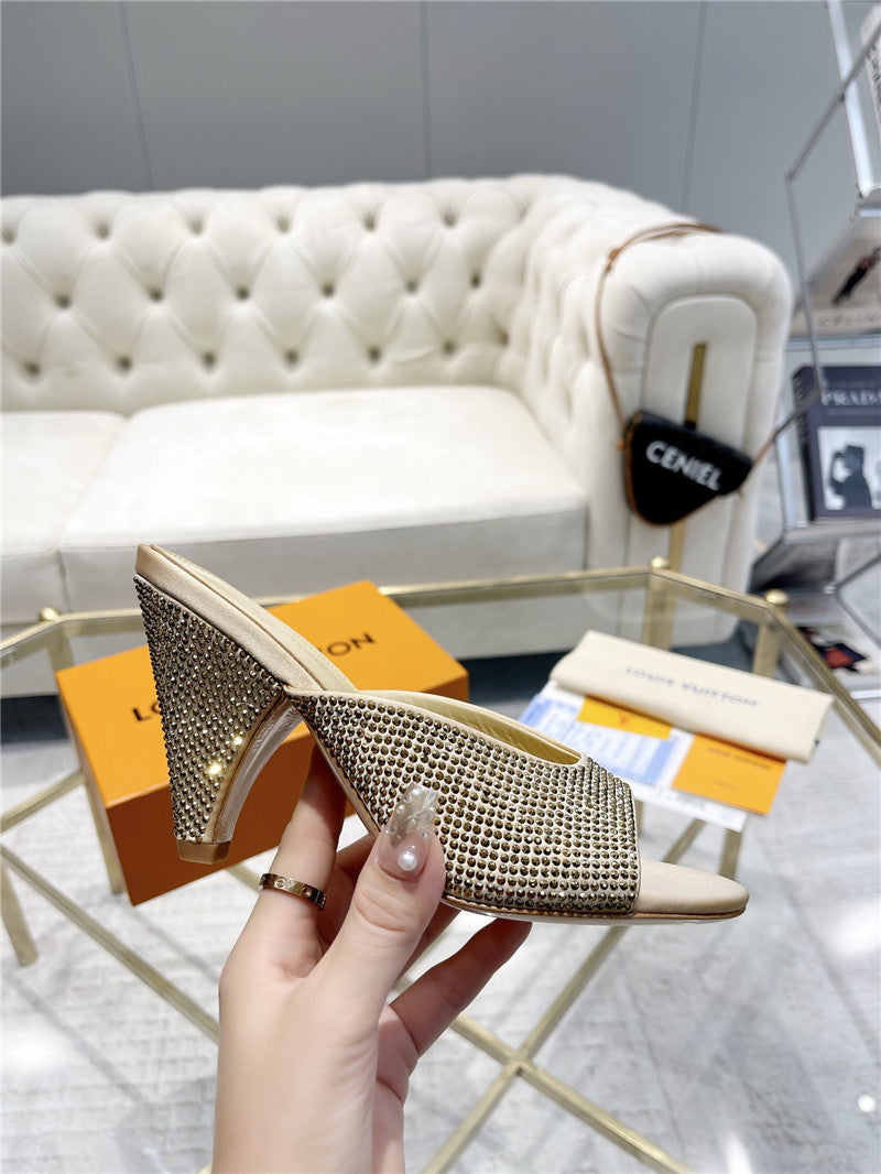 High Quality Luxury Louis Vuitton High Heel Popular Small Slippers – Style 78883 product detail