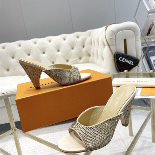 High Quality Luxury Louis Vuitton High Heel Popular Small Slippers – Style 78883 product detail