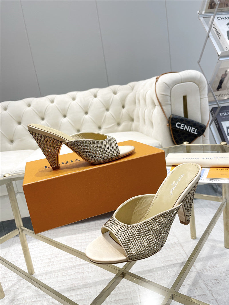 High Quality Luxury Louis Vuitton High Heel Popular Small Slippers – Style 78883 product detail