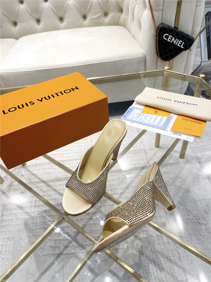High Quality Luxury Louis Vuitton High Heel Popular Small Slippers – Style 78883 product detail