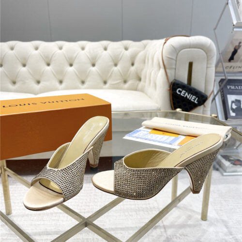 High Quality Luxury Louis Vuitton High Heel Popular Small Slippers – Style 78883 product detail