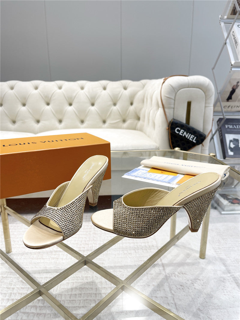 High Quality Luxury Louis Vuitton High Heel Popular Small Slippers – Style 78883 product detail