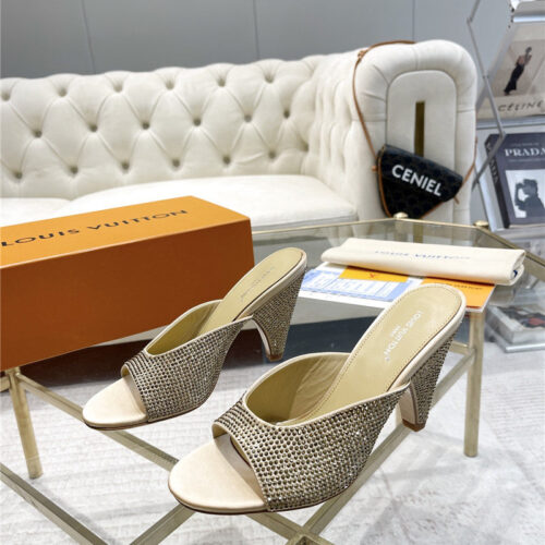 High Quality Luxury Louis Vuitton High Heel Popular Small Slippers – Style 78883 product detail