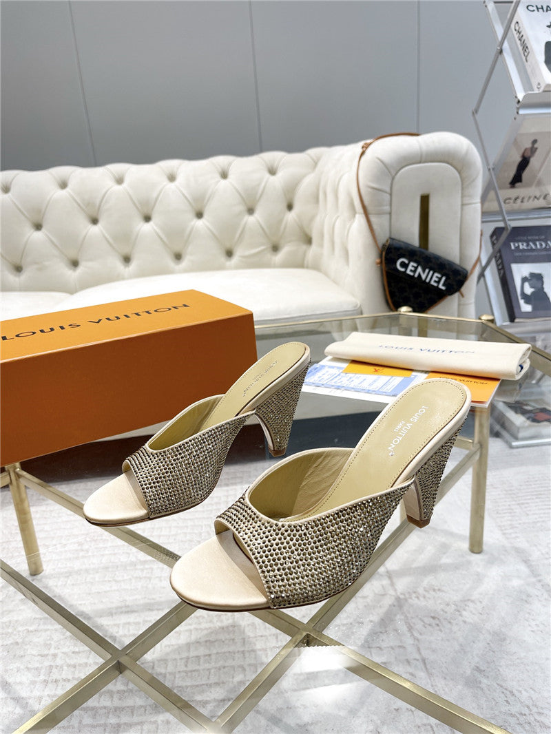 High Quality Luxury Louis Vuitton High Heel Popular Small Slippers – Style 78883 product detail