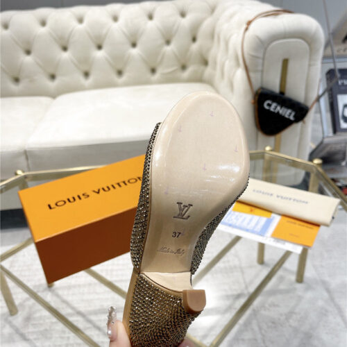 High Quality Luxury Louis Vuitton High Heel Popular Small Slippers – Style 78883 product detail
