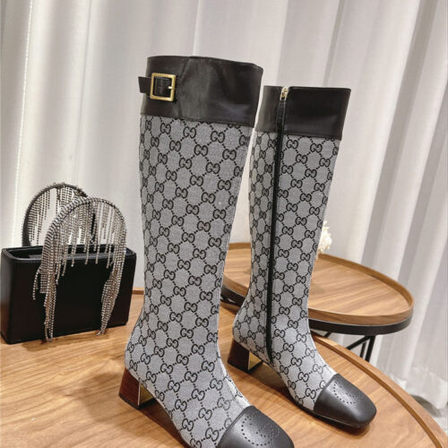 High Quality Luxury Gucci Side Buckle Boots alternate view