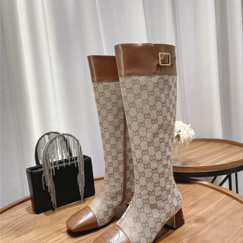 High Quality Luxury Gucci Side Buckle Boots – Style 58675