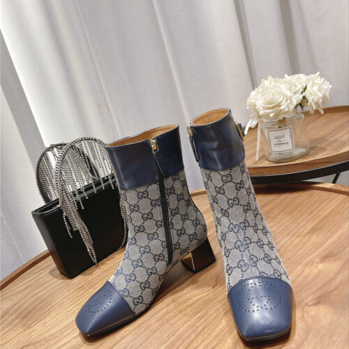 High Quality Luxury Gucci Side Buckle Ankle Boots – Style 99923 product detail