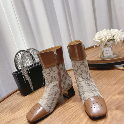 High Quality Luxury Gucci Side Buckle Ankle Boots – Style 65459 product detail