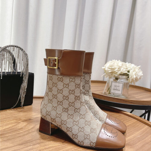 High Quality Luxury Gucci Side Buckle Ankle Boots – Style 65459 alternate view