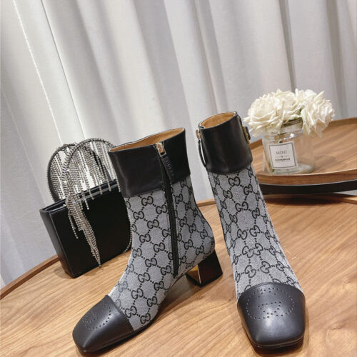 High Quality Luxury Gucci Side Buckle Ankle Boots product detail