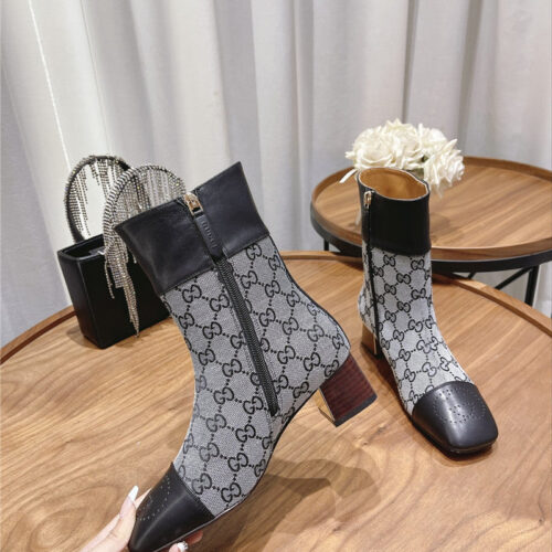 High Quality Luxury Gucci Side Buckle Ankle Boots product detail