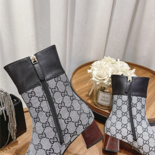 High Quality Luxury Gucci Side Buckle Ankle Boots product detail