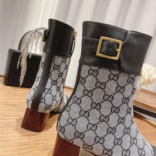 High Quality Luxury Gucci Side Buckle Ankle Boots product detail