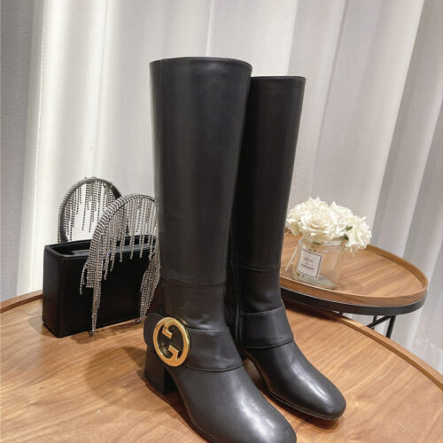 High Quality Luxury Gucci Double G Buckle Boots alternate view