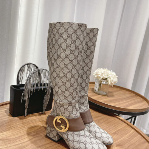High Quality Luxury Gucci Double G Buckle Boots – Style 60531 product detail