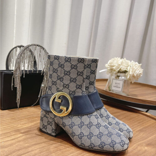 High Quality Luxury Gucci Double G Buckle Boots – Style 24371 alternate view