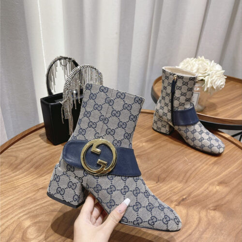 High Quality Luxury Gucci Double G Buckle Boots – Style 24371 product detail