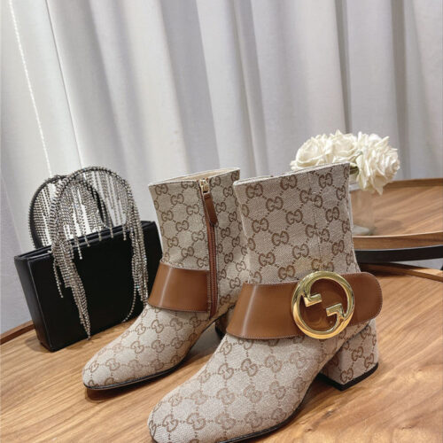 High Quality Luxury Gucci Double G Buckle Boots – Style 22675
