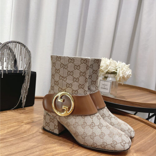 High Quality Luxury Gucci Double G Buckle Boots – Style 22675 alternate view