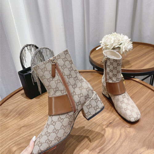 High Quality Luxury Gucci Double G Buckle Boots – Style 22675 product detail