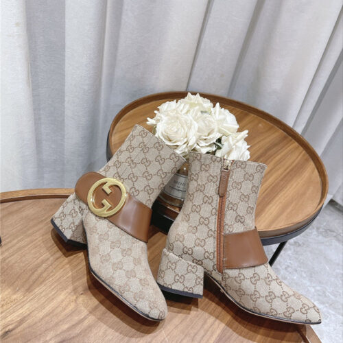 High Quality Luxury Gucci Double G Buckle Boots – Style 22675 product detail