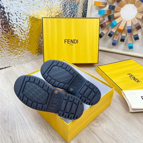 High Quality Luxury Fendi Fly Knit Stitching Fashionable Martin Boots – Style 39379 product detail