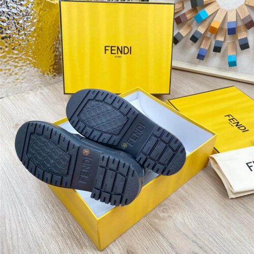 High Quality Luxury Fendi Fly Knit Stitching Fashionable Martin Boots – Style 51795 product detail