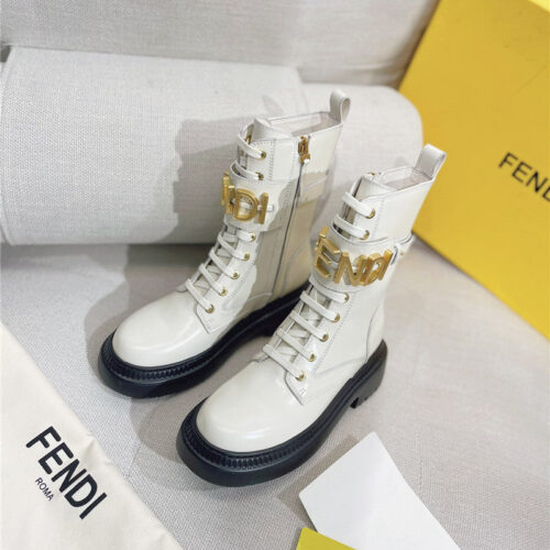 High Quality Luxury Fendi Retro British Style Martin Boots