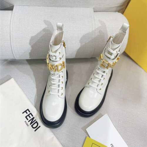 High Quality Luxury Fendi Retro British Style Martin Boots alternate view