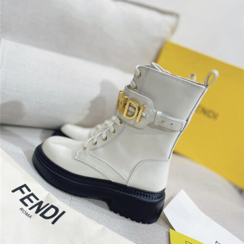 High Quality Luxury Fendi Retro British Style Martin Boots product detail