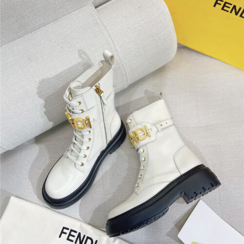 High Quality Luxury Fendi Retro British Style Martin Boots product detail