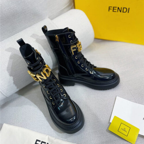 High Quality Luxury Fendi Retro British Style Martin Boots – Style 67379 product detail