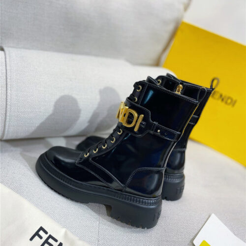 High Quality Luxury Fendi Retro British Style Martin Boots – Style 67379 product detail