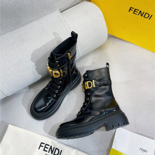 High Quality Luxury Fendi Retro British Style Martin Boots – Style 67379 product detail
